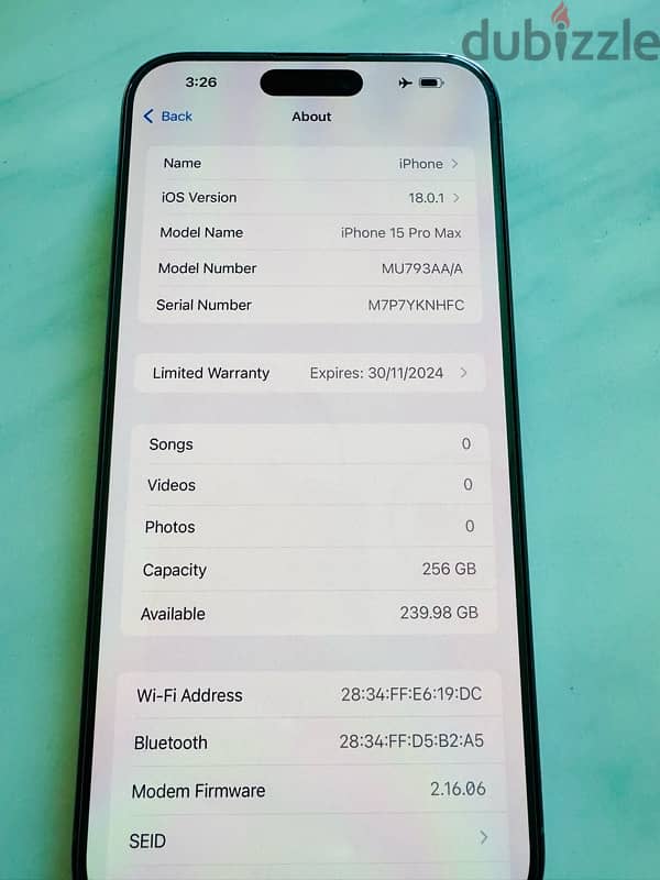 iPhone 15 Pro Max Natural Titanium 256 GB 2