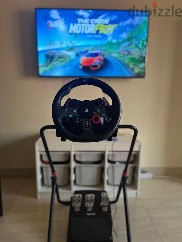 Steering Wheel Logitech G29 + Stand + PS4 TheCrewMotorfest CD optional 5