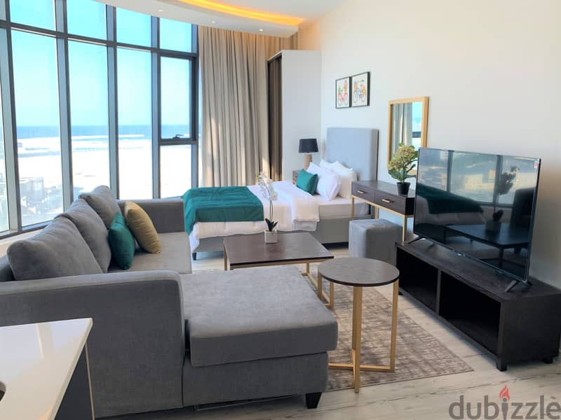 wonderful studio with sea view in seef for rent 4