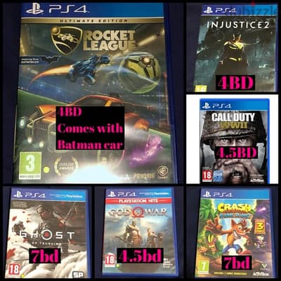 ps4 games EXCELLENT CONDITION