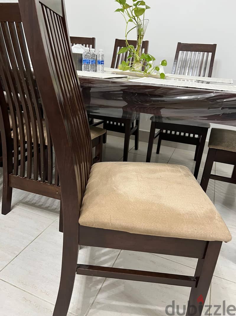 Malaysian Solid Wood Dining Table With Eight (8) Chairs 5