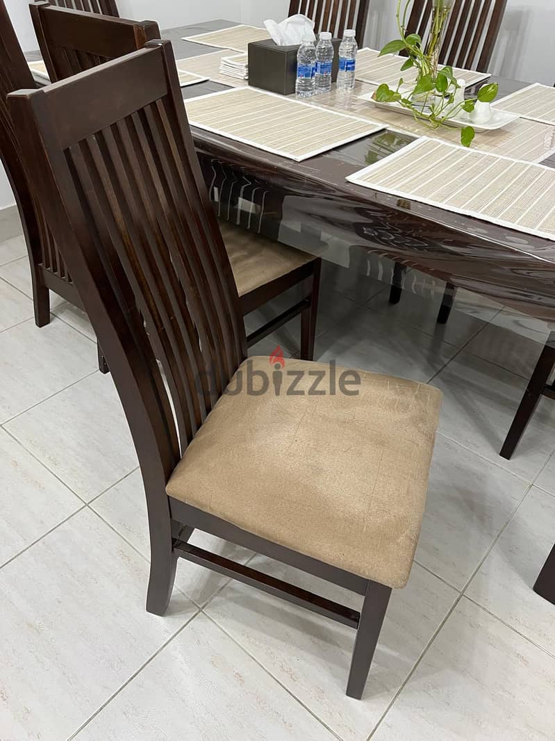 Malaysian Solid Wood Dining Table With Eight (8) Chairs 7