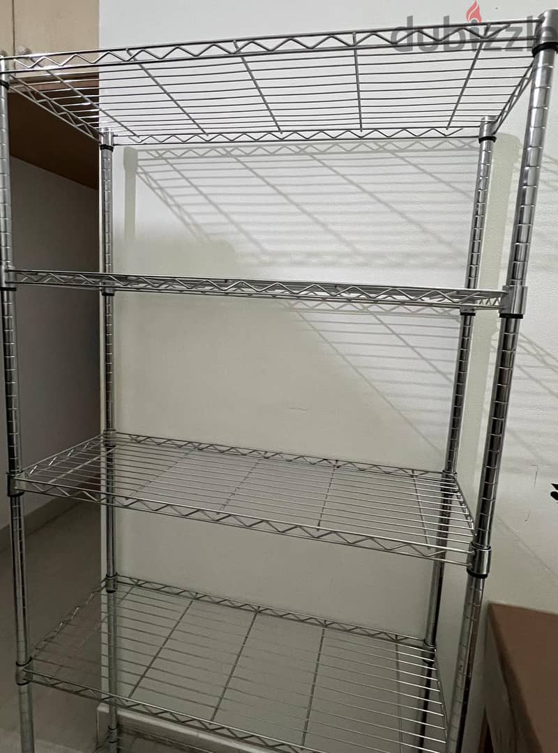 Rust proof steel shelving unit with five (5) levels 0