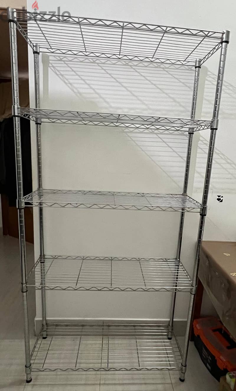 Rust proof steel shelving unit with five (5) levels 2