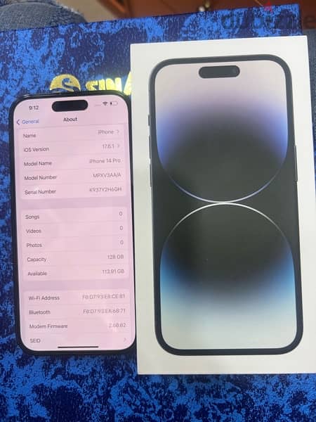 iphone 14 pro space black 128 GB 0