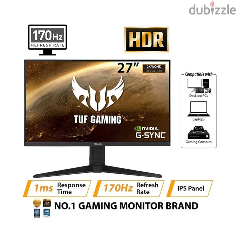 Asus 27-inch WQHD 2K gaming monitor 2