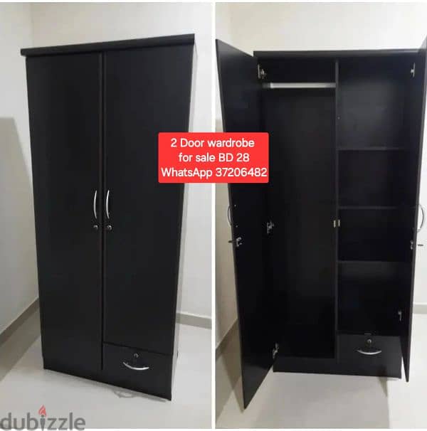 2 Door wardrobe and other items for sale with Delivery 0