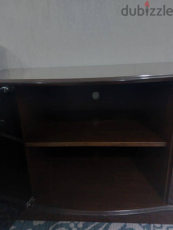 wood TV console 1