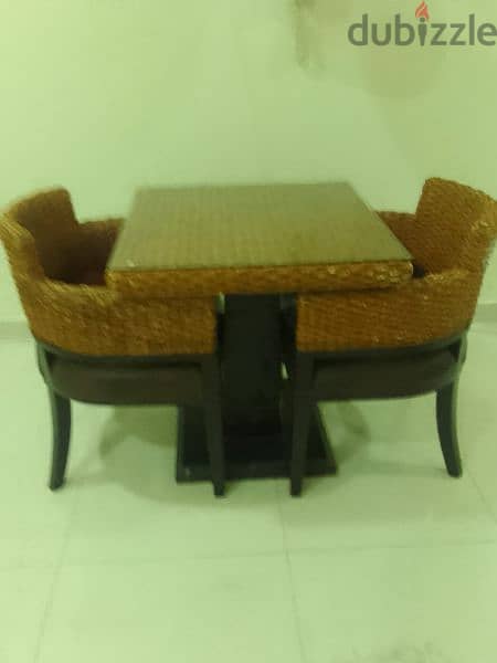 Small dining table with 2 chairs 2