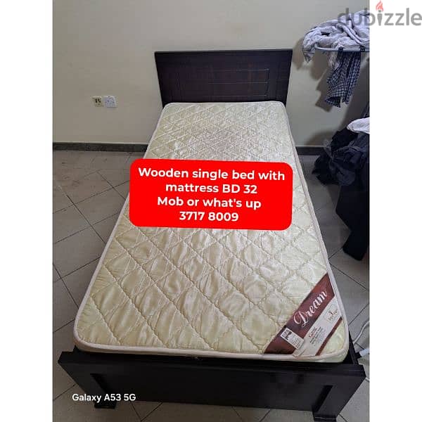 wooden single bed and other household items for sale with delivery 0