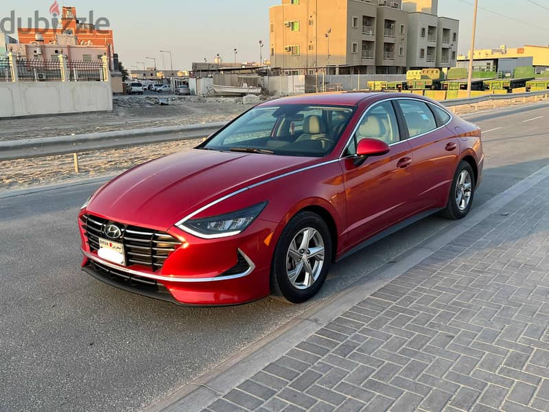 Hyundai Sonata 2021 red 1