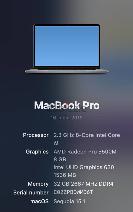 Macbook Pro 16 Inch 2019 2TB i9 Intel HIGH SPEC 3