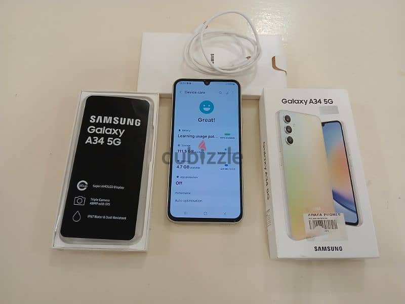 Samsung Galaxy A34 5G 8GB RAM 128GB STORAGE With Box 1