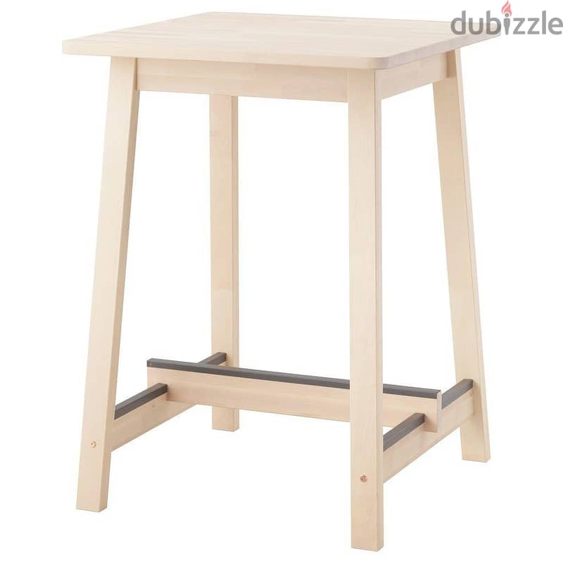 Bar table, white birch - IKEA NORRAKER 0