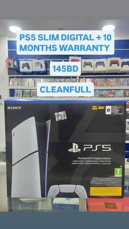 PS5 SLIM DIGITAL + 10 MONTHS WARRANTY 0