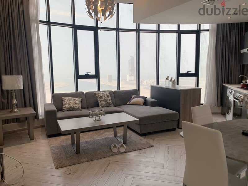 Stylish 2 BR 2 BA apartment with sea view in seef 1