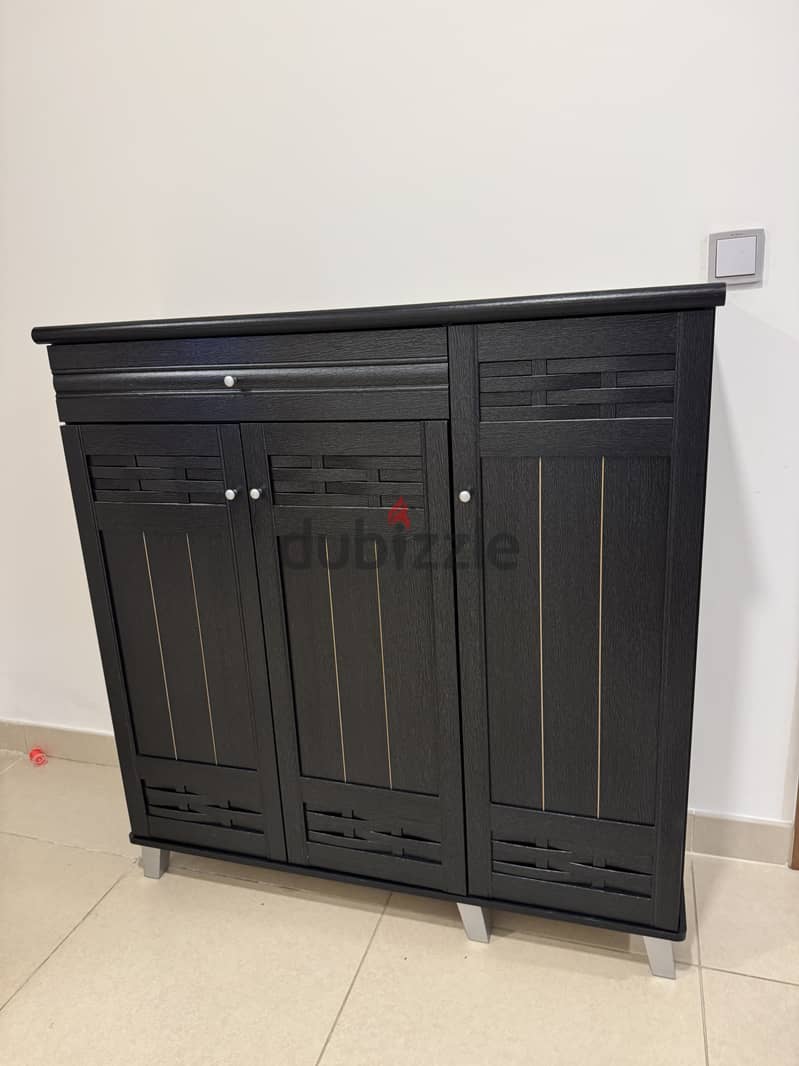 3-Door Shoe Cabinet for 20 pairs - Wenge 0