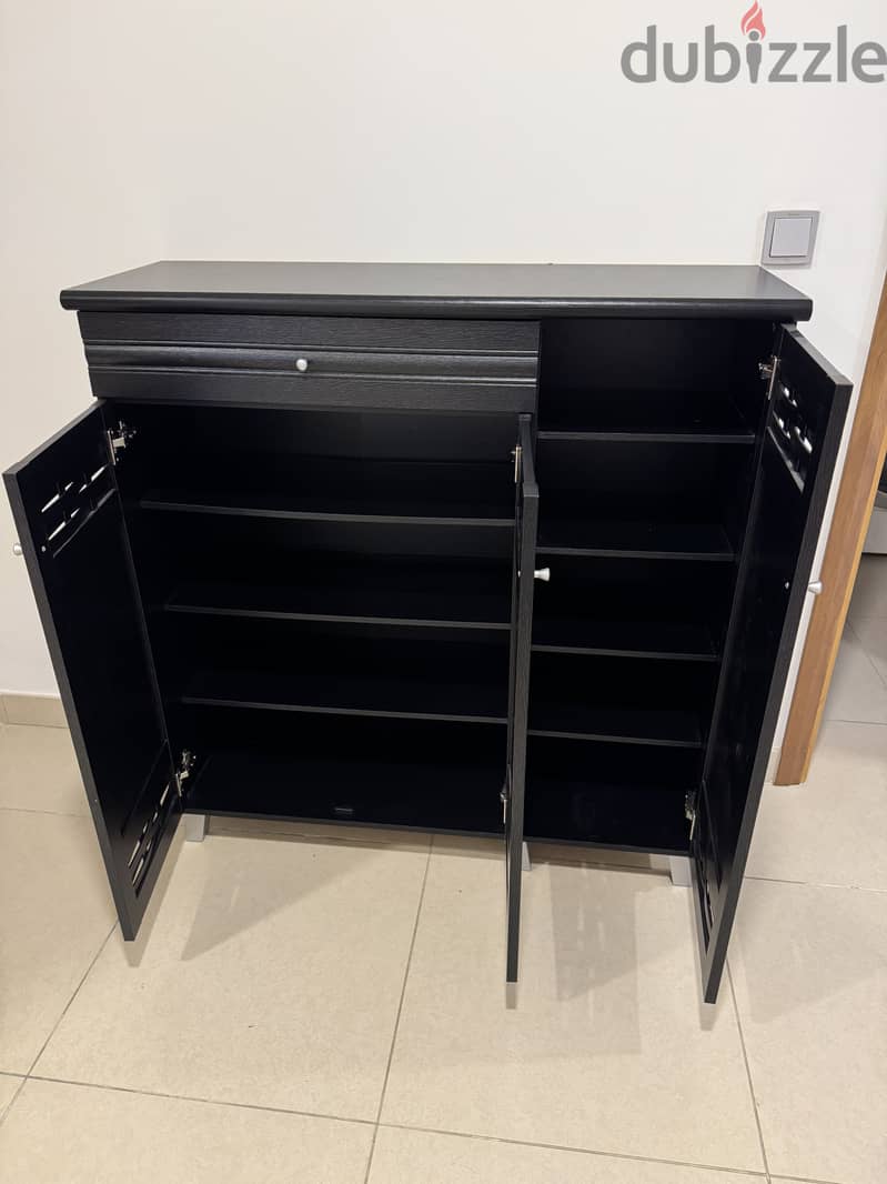 3-Door Shoe Cabinet for 20 pairs - Wenge 1