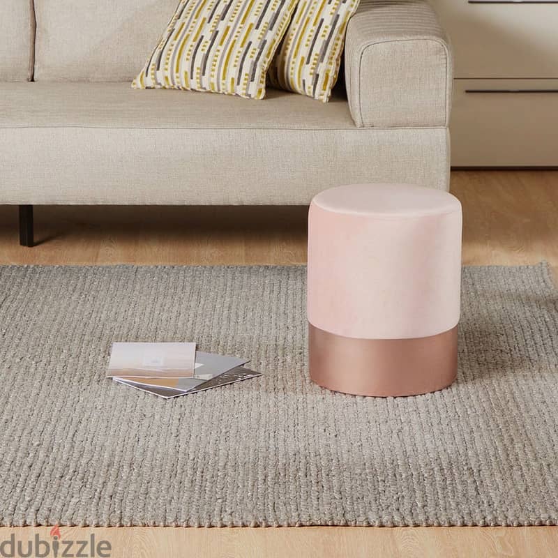 2 types ottomans in baby pink colour 1