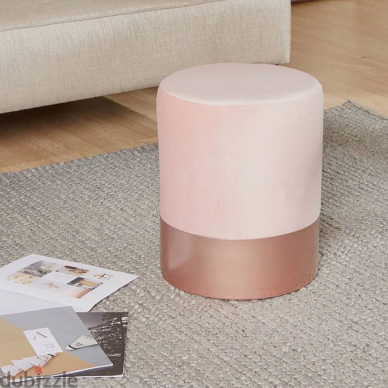 2 types ottomans in baby pink colour 2