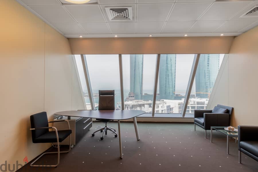 Open plan office space for 10 persons in BAHRAIN, Financial Harbour 4