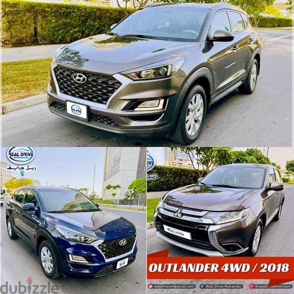 Hyundai Tucson 2019 and Mitsubishi Outlander 4WD 2018 for Sale 0