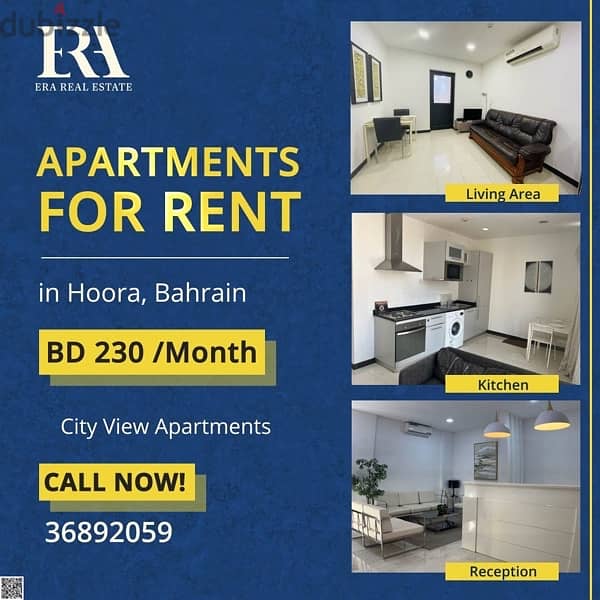 1BHK fully furnished in hoora for 230/-and 20/- ewa included 0