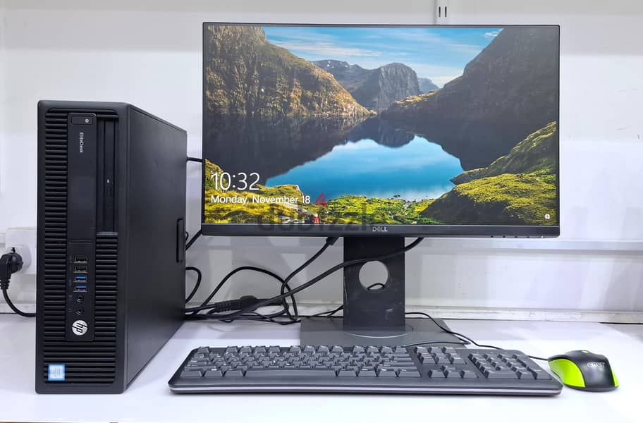 HP Core i7 6th Generation Computer Set 24" FHD Borderless LED 8GB RAM 0