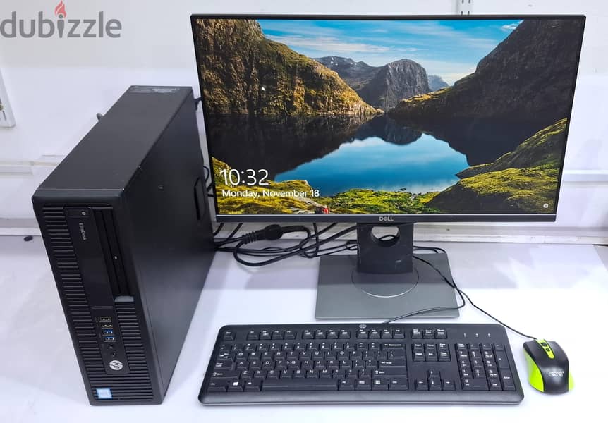 HP Core i7 6th Generation Computer Set 24" FHD Borderless LED 8GB RAM 2