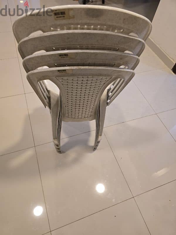 4 Nilkamal plastic chairs for sale 4