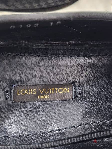 Louis Vuitton Black Petit Damier Fabric Monte Carlo Loafers Size 10 5