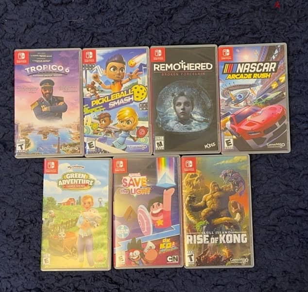 switch games 8 games with box , like new : 49 bhd for All 0