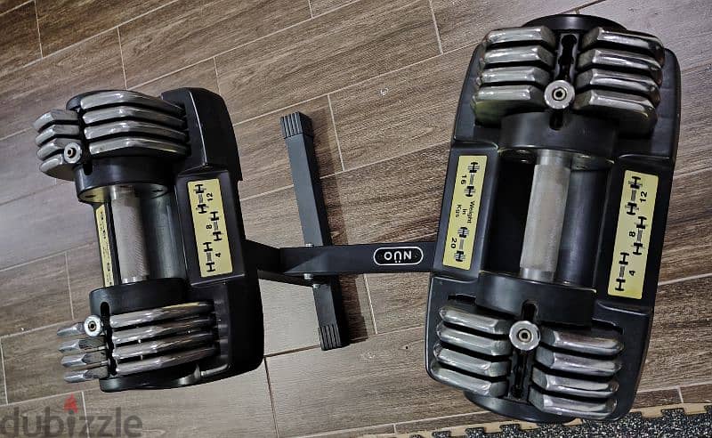 2 dumbbell adjustable 20kg with stand 50 bd 1