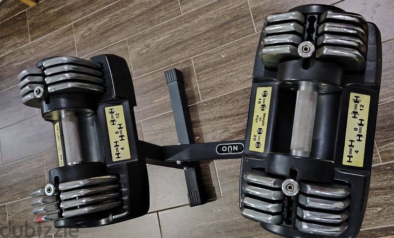 2 dumbbell adjustable 20kg with stand 50 bd 2