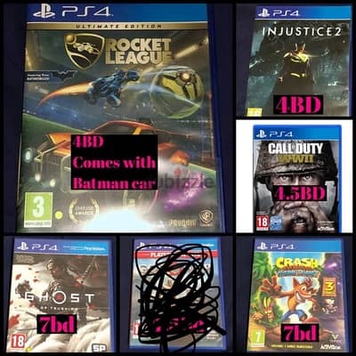 PlayStation 4 games excellent condition