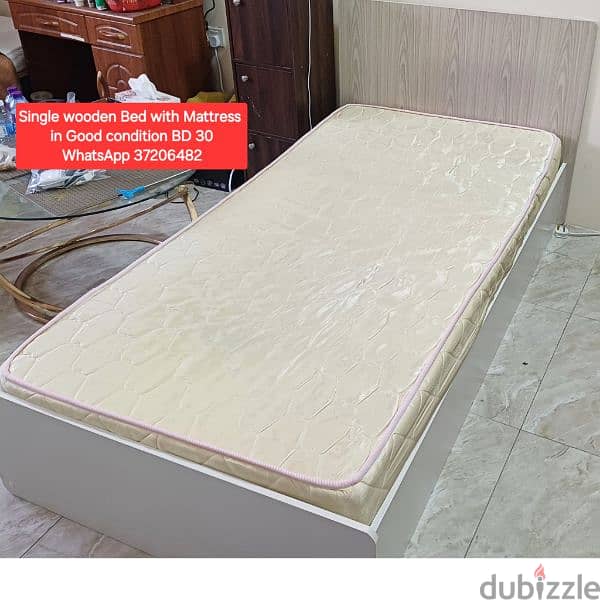 King size bed with Mattress and other items for sale with Delivery 8