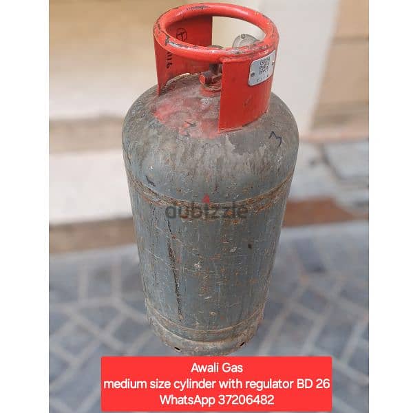 Al faisal gas medium cylinder and other items for sale with Delivery 1