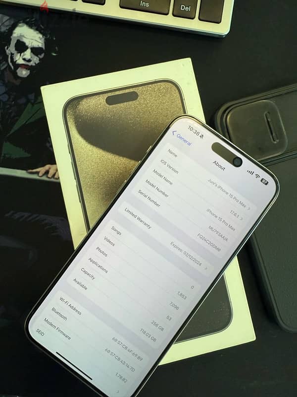 iPhone 15 Pro Max Natural Titanium 256GB with warranty 2