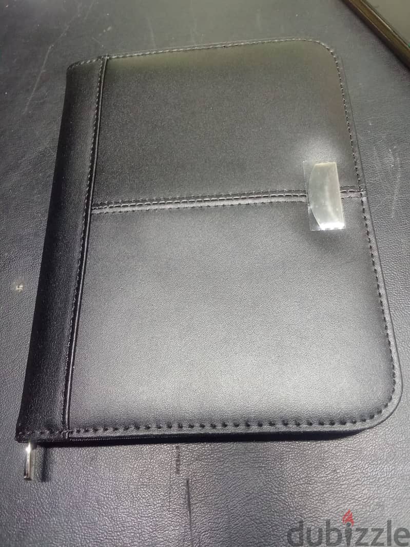 Leather pouch with key chain and diary free ball point 4