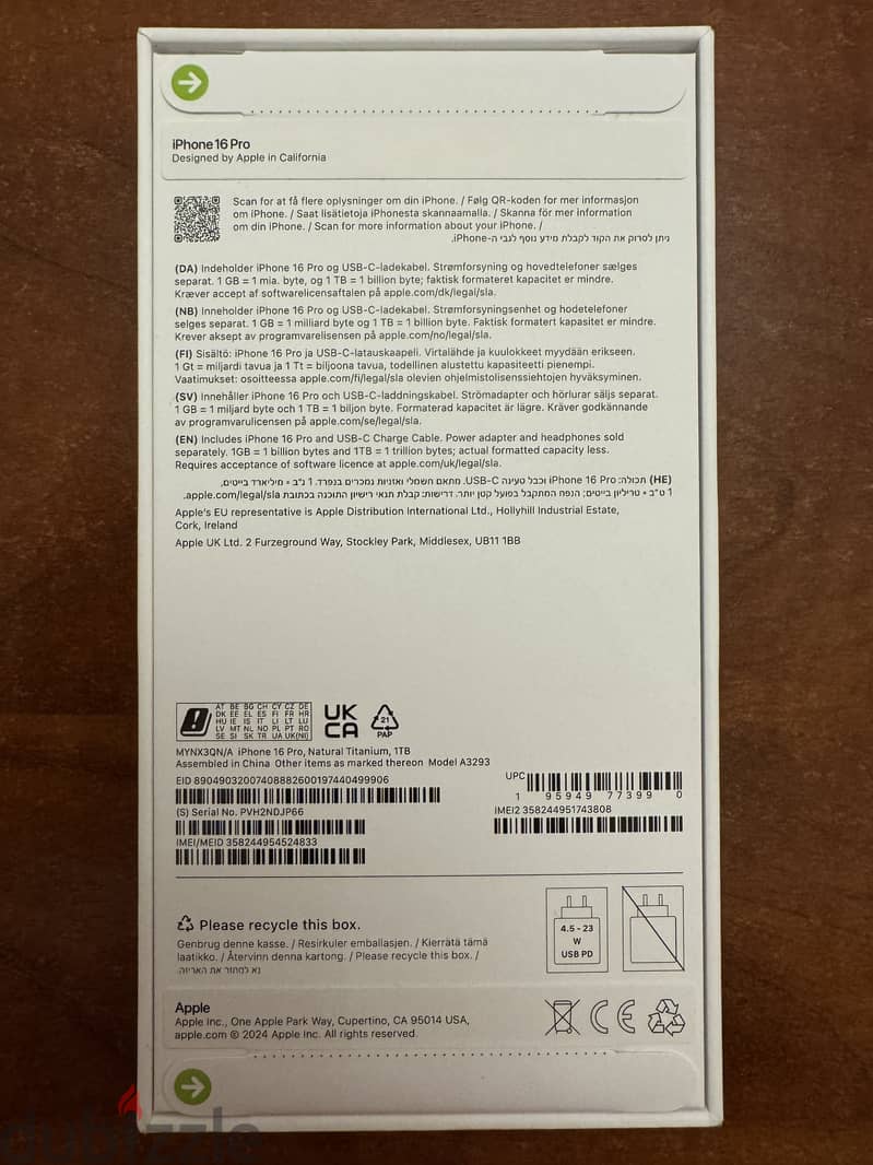 [NEW SEALED] Apple iPhone 16 Pro || Natural Titanium || 1 TB 1