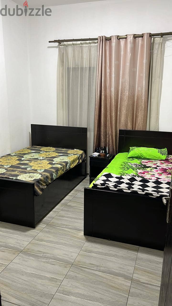 Fully furnished sharing 2bhk apartment, 140BD only with EWA included. 3