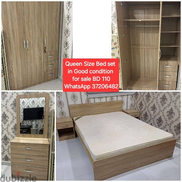 Queen size bed set and other items for sale with Delivery 0