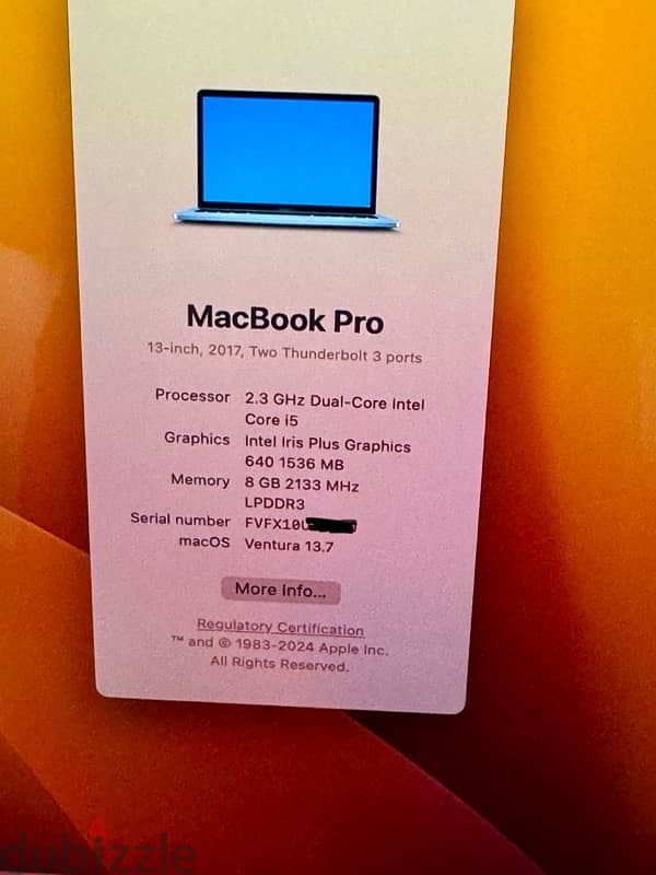 Apple Macbook Pro 13.3 8gb 128gb 1