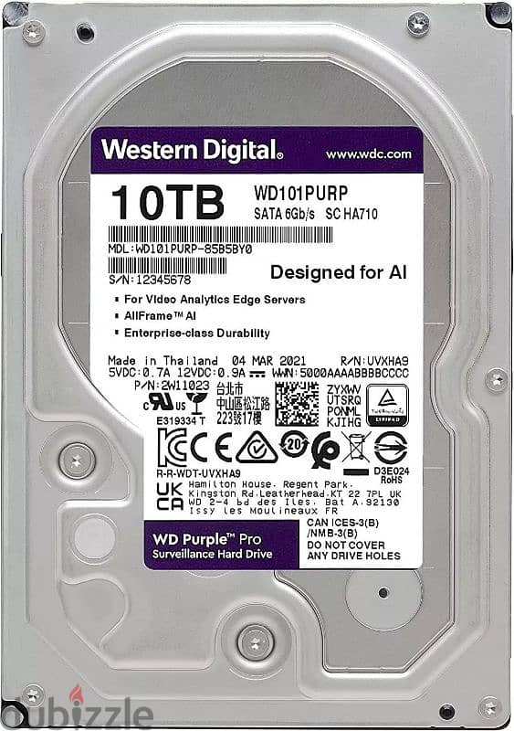 Western Digital Purple 10TB hard-drive 0