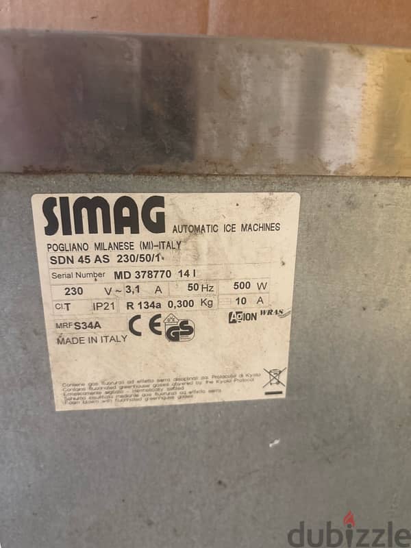 Simag Ice Maker , Made in Italy 1