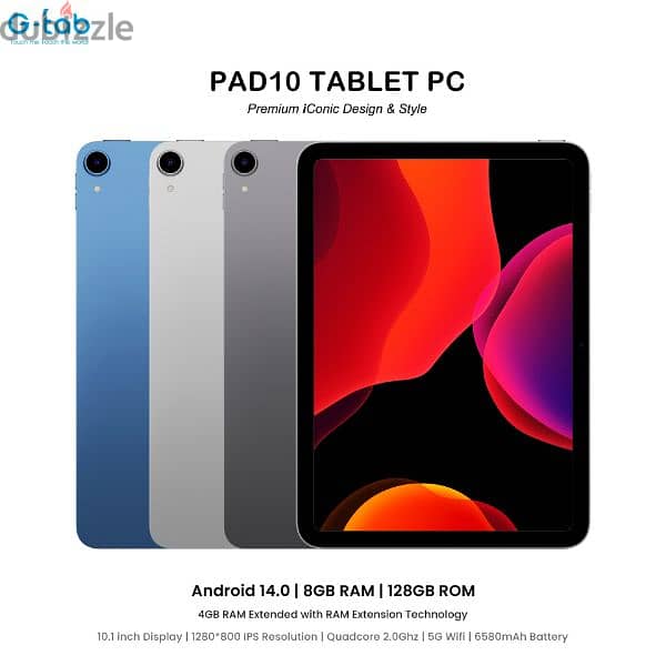 G tab pad 10 128 GB New 0