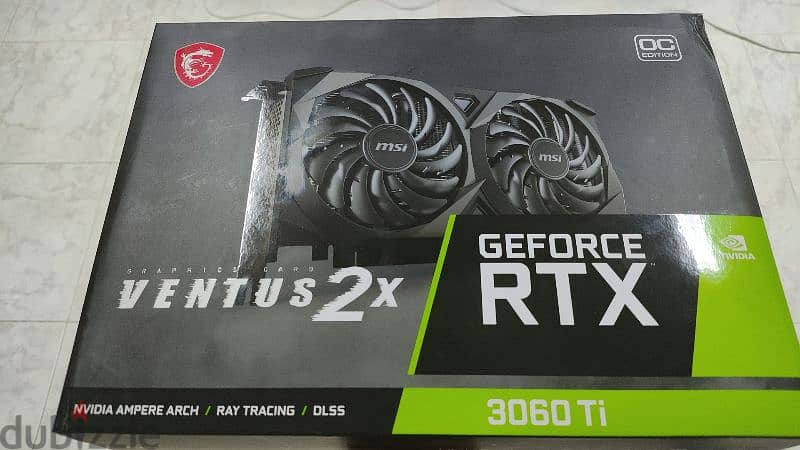 MSI RTX 3060Ti Ventus (x2 fans) 8GB OC 2