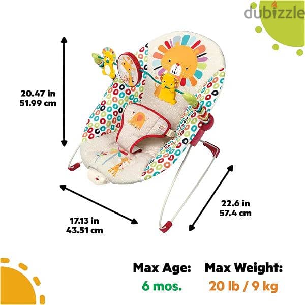 Bright Starts Playful Pinwheels Bouncer with vibration brand 4