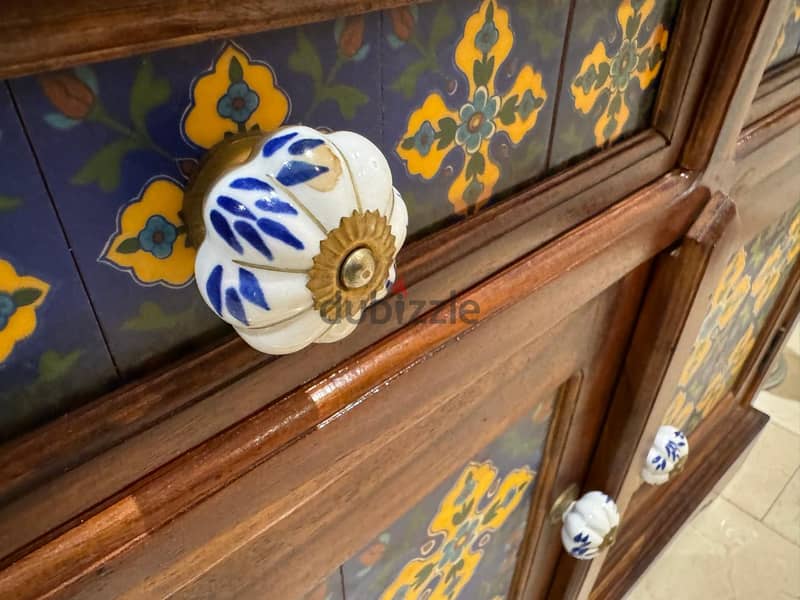 Cabinet with Blue Pottery Tile  - Marina Interiors,excellent condition 1