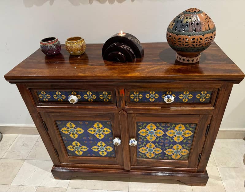 Cabinet with Blue Pottery Tile  - Marina Interiors,excellent condition 6